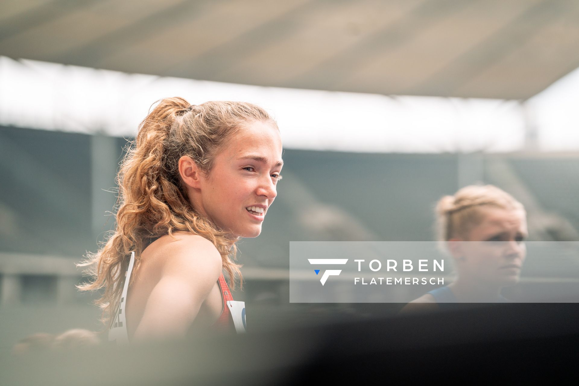 Sarah Fleur Schulze (VfL Eintracht Hannover) ueber 800m waehrend der deutschen Leichtathletik-Meisterschaften im Olympiastadion am 25.06.2022 in Berlin